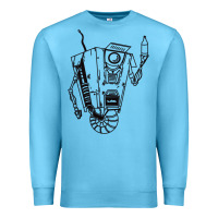 Ocean Blue b&w claptrap   borderlands Premium Sweatshirt - tuanDangUi