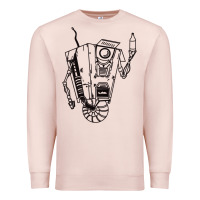 Pale Pink b&w claptrap   borderlands Premium Sweatshirt - tuanDangUi