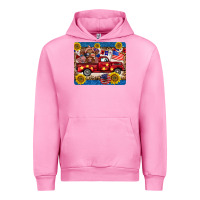 Fuchsia Pink 4th of july truck cow mousepad Urban Hoodie - BarkalooDesign