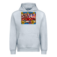 Heather Grey 4th of july truck cow mousepad Urban Hoodie - BarkalooDesign