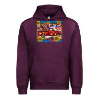 Mauve Wine 4th of july truck cow mousepad Urban Hoodie - BarkalooDesign