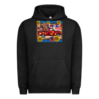 Pigment Black 4th of july truck cow mousepad Urban Hoodie - BarkalooDesign
