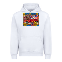 White 4th of july truck cow mousepad Urban Hoodie - BarkalooDesign