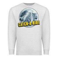 Oatmeal Heather catch a ride to the moon and back Premium Sweatshirt - tuanDangUi