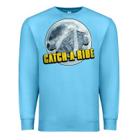 Ocean Blue catch a ride to the moon and back Premium Sweatshirt - tuanDangUi