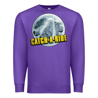 Purple catch a ride to the moon and back Premium Sweatshirt - tuanDangUi