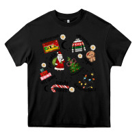 Black Merry Christmas Heavy Core Tee - MaliasSmallBusiness