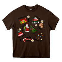 Chocolate Brown Merry Christmas Heavy Core Tee - MaliasSmallBusiness