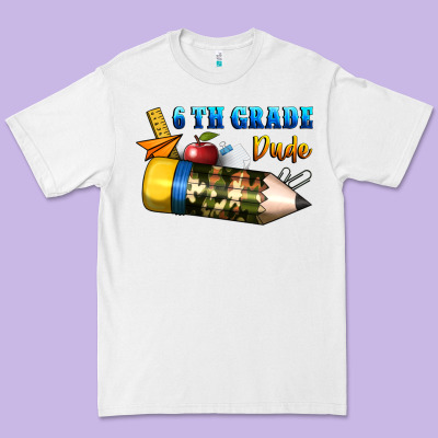 6 Th Grade Dude Premium Tee Designed By Bundleandbundleshop