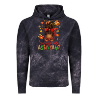 Cloud Black santa's favorite assistant afro messy bun Vintage Hoodie - texasbilliewilder