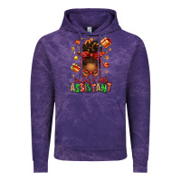 Cloud Purple santa's favorite assistant afro messy bun Vintage Hoodie - texasbilliewilder