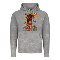 Cloud Rock santa's favorite assistant afro messy bun Vintage Hoodie - texasbilliewilder