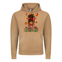 Vintage Camel santa's favorite assistant afro messy bun Vintage Hoodie - texasbilliewilder
