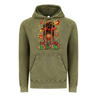 Vintage Olive santa's favorite assistant afro messy bun Vintage Hoodie - texasbilliewilder