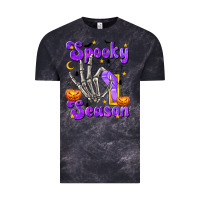 Cloud Black Spooky Season On Vintage Tee - texasbilliewilder