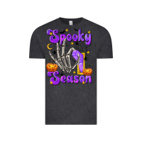Vintage Black Spooky Season On Vintage Tee - texasbilliewilder