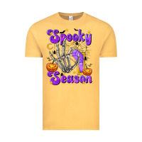 Vintage Mustard Spooky Season On Vintage Tee - texasbilliewilder
