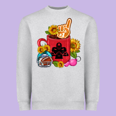 Western Football Coffee Cup Heavyweight Sweatshirt Designed By Fadigitalartstudio