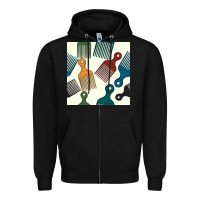 Black afro combs seamless patterns Zipper Hoodie - BundleAndBundleShop