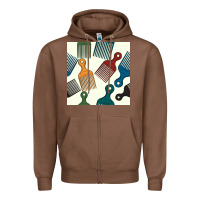Chestnut afro combs seamless patterns Zipper Hoodie - BundleAndBundleShop