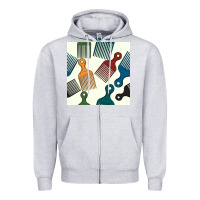 Heather Grey afro combs seamless patterns Zipper Hoodie - BundleAndBundleShop
