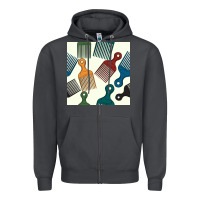 Smoke afro combs seamless patterns Zipper Hoodie - BundleAndBundleShop