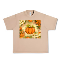 Burro Fall Pumpkins with Flowers Urban Heavy Tee - texasbilliewilder