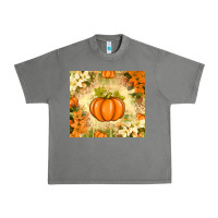 Tornado Fall Pumpkins with Flowers Urban Heavy Tee - texasbilliewilder