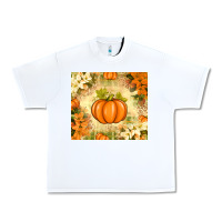 White Fall Pumpkins with Flowers Urban Heavy Tee - texasbilliewilder