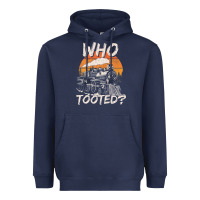 Navy Who Tooted Funny Train Lovers And Railroad Retro Vintage Heavyweight Hoodie - tuanDangUi