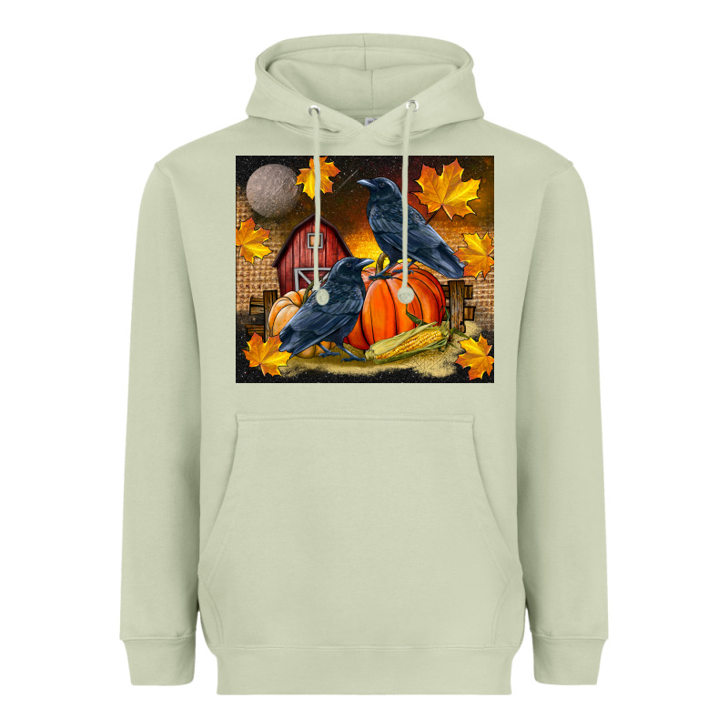 Fall Crow Heavyweight Hoodie by LillyAllenDesigns | Teevron