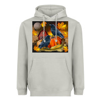 Moon Dust Fall Crow Heavyweight Hoodie - LillyAllenDesigns