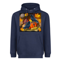 Navy Fall Crow Heavyweight Hoodie - LillyAllenDesigns