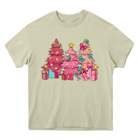 Mossy Pink Christmas trees Heavy Core Tee - NancyCooperArtShop