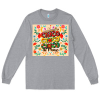 Heather Grey cinco cinco cinco de mayo Long Sleeve Tee - CowGirlArtShop