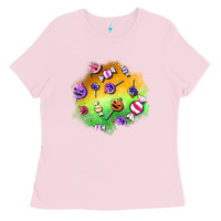Bubblegum Pink halloween candy patches Ladies Tee - BundleAndBundleShop