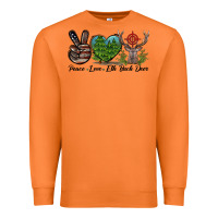 Carrot Peace Love Elk Buck Deer Premium Sweatshirt - LillyAllenDesigns