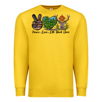 Lemon Peace Love Elk Buck Deer Premium Sweatshirt - LillyAllenDesigns