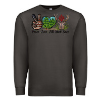 Smoke Peace Love Elk Buck Deer Premium Sweatshirt - LillyAllenDesigns