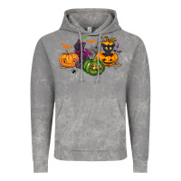 Cloud Rock Black cat and pumpkin Vintage Hoodie - NancyCooperArtShop