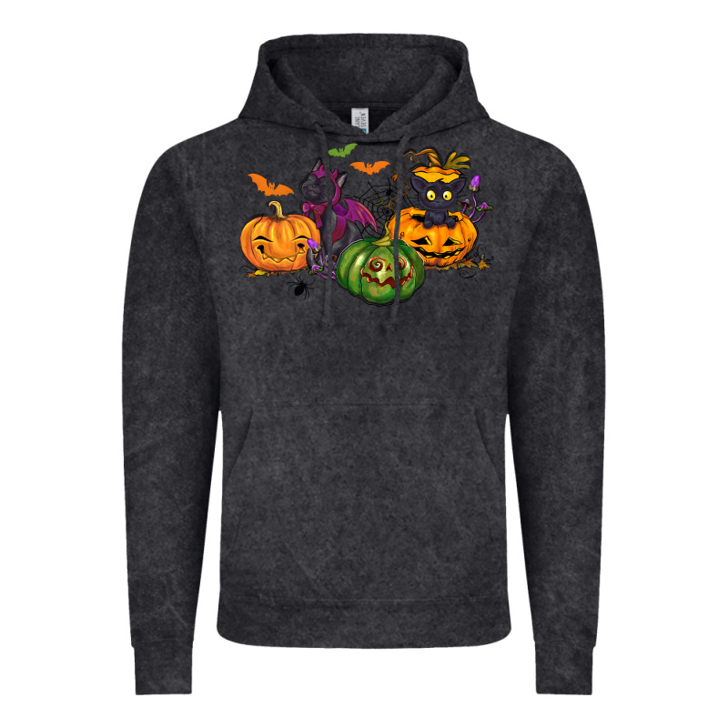 Black Cat And Pumpkin Vintage Hoodie by NancyCooperArtShop | Teevron