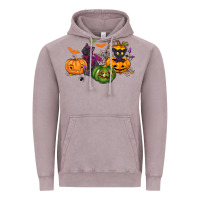 Vintage Zinc Black cat and pumpkin Vintage Hoodie - NancyCooperArtShop