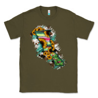 Army Green Baja California State Of Mexico Map Classic Tee - RanaPortraitStore