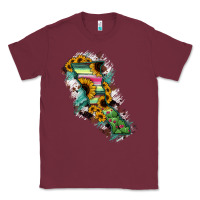 Burgundy Baja California State Of Mexico Map Classic Tee - RanaPortraitStore