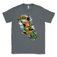 Charcoal Heather Baja California State Of Mexico Map Classic Tee - RanaPortraitStore
