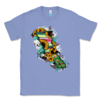 Colony Blue Baja California State Of Mexico Map Classic Tee - RanaPortraitStore