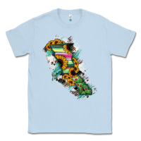 Dusty Blue Baja California State Of Mexico Map Classic Tee - RanaPortraitStore