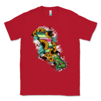 Red Baja California State Of Mexico Map Classic Tee - RanaPortraitStore