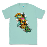 Seafoam Baja California State Of Mexico Map Classic Tee - RanaPortraitStore
