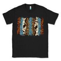 Black tool leather leopard cowhide backround Classic Tee - RanaPortraitStore